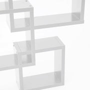 White Wooden Cube Floating Shelf