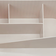 Pink White Open-Top Makeup and Accessory Organizer