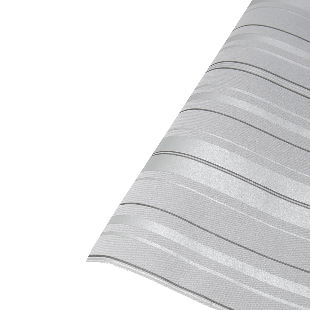 Modern Metallic Silver and Grey Striped Wallpaper