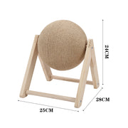 Wooden Cat Scratching Ball Kitten Scratcher Toy