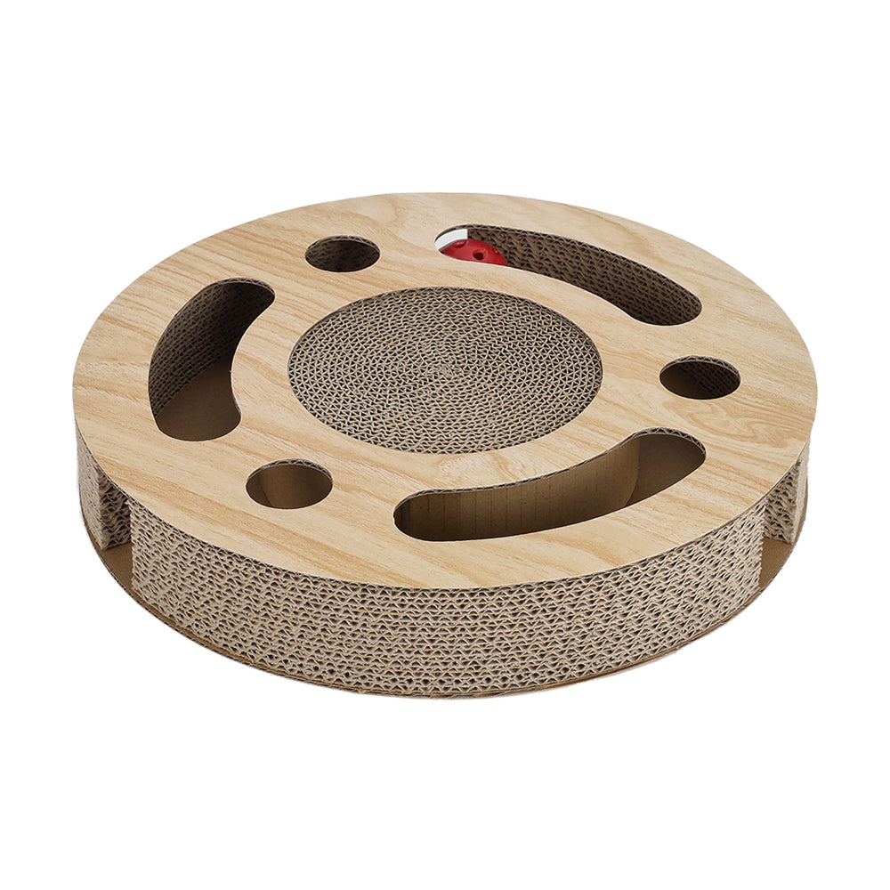 Round Cat Scratcher with Ball Toy