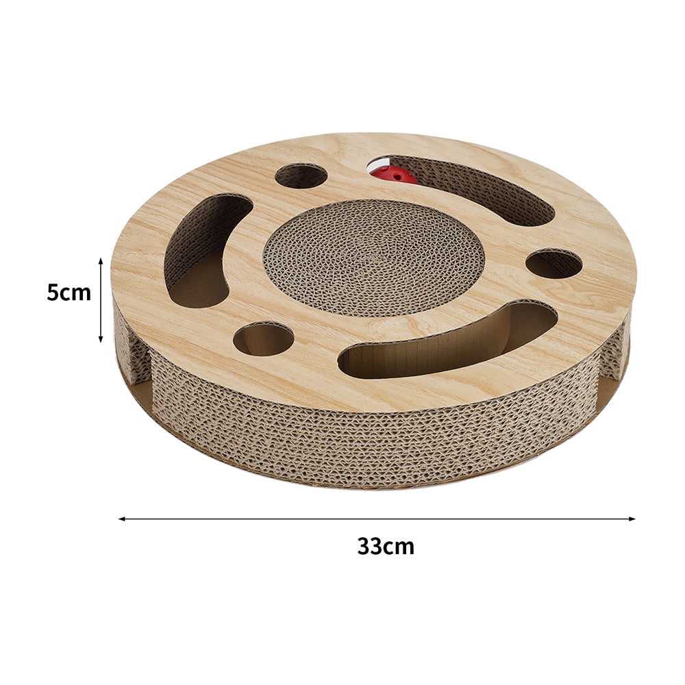 Round Cat Scratcher with Ball Toy