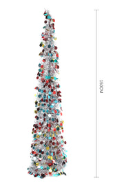 150cm Tinsel Multi Colour Christmas Tree