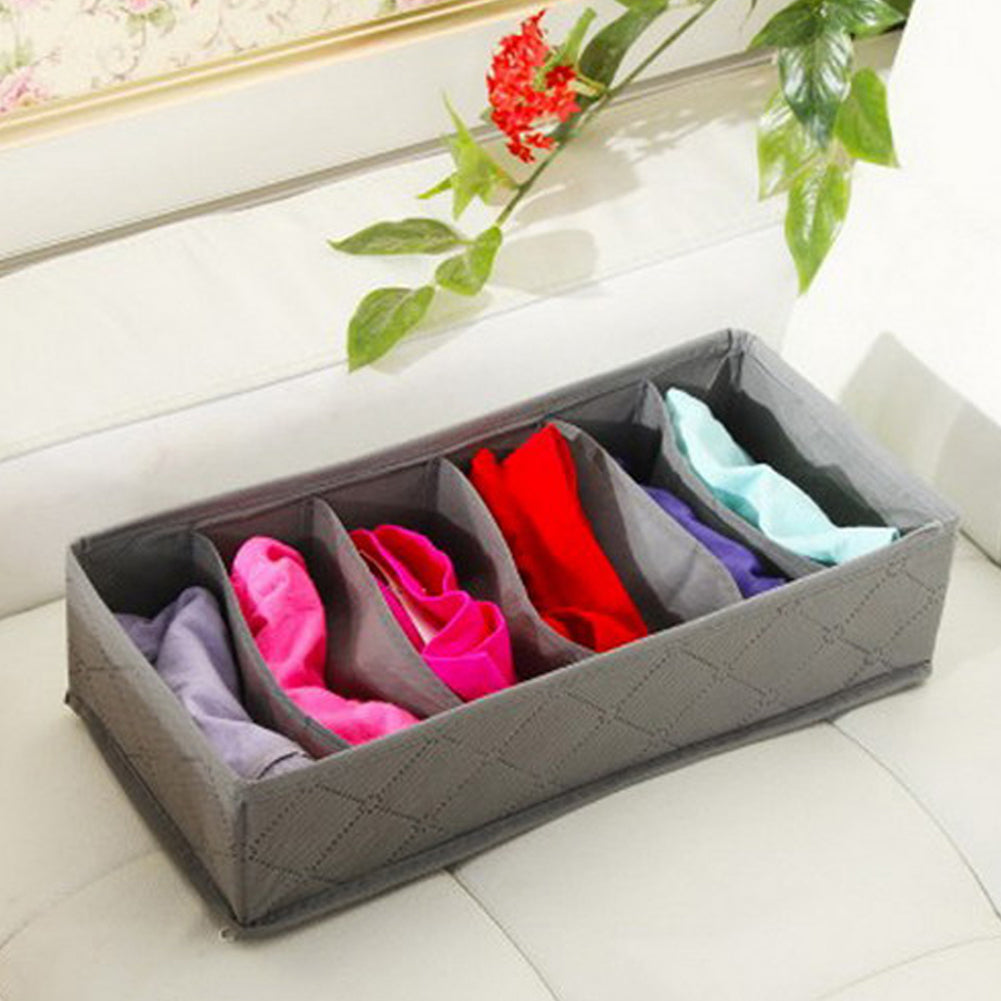 3 Packs Underwear Drawer Organizer Storage Box Bra Tidy Socks Ties Draw Divider