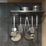 Kitchen Wall Mounted Metal Pot Rack with Hangers