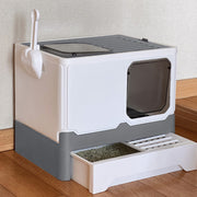 Anti Splash Enclosed Cat Litter Box