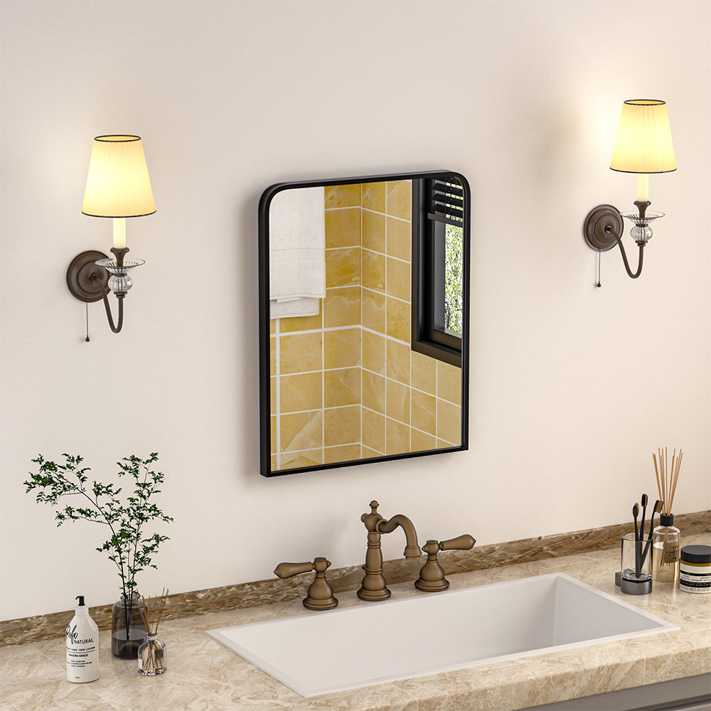 Arched Bathroom Mirror Black Framed Vanity Mirror