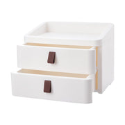 White Desktop Plastic Drawer Storage Organizer Storage Drawers Living and Home 