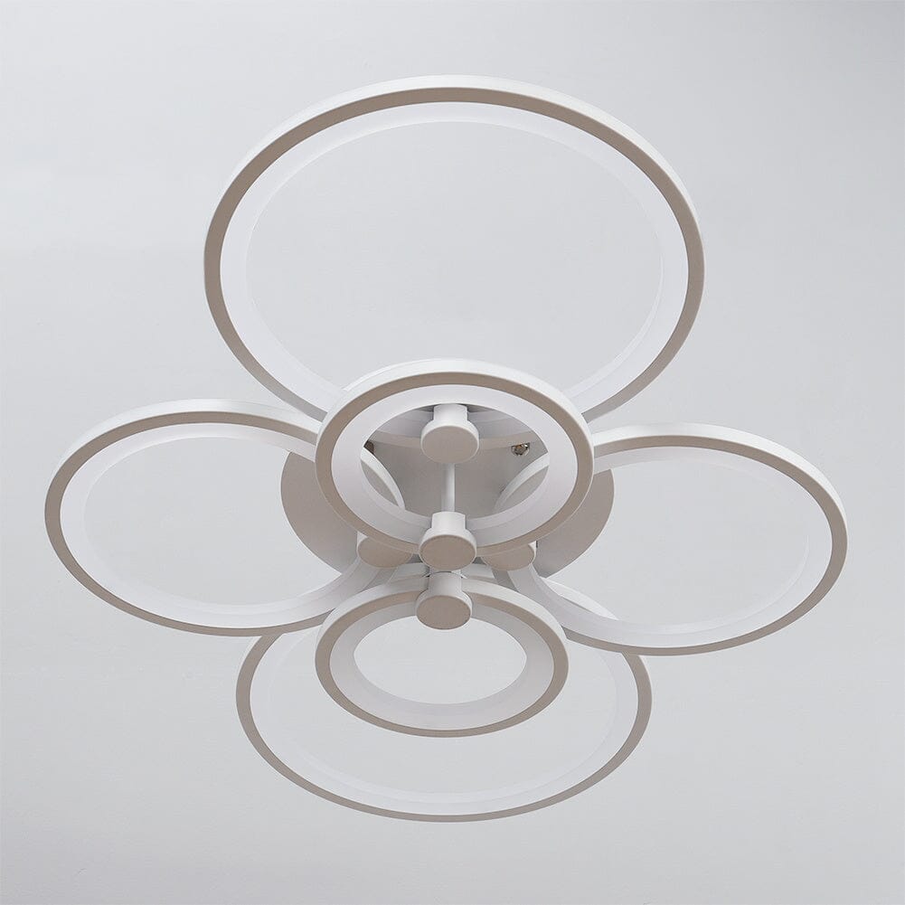 4/6/8 Rings Circle LED Semi-Flush Ceiling Light Dimmable/Non-Dimmable Ceiling Lights Living and Home 