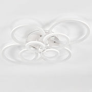 4/6/8 Rings Circle LED Semi-Flush Ceiling Light Dimmable/Non-Dimmable Ceiling Lights Living and Home 