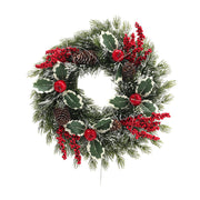 Front Door Fronsted Berries Christmas Wreath, SW0220 Christmas Living and Home 