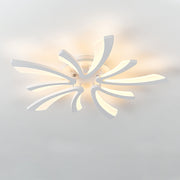 V Shaped Floral Modern Semi-Flush LED Ceiling Light Dimmable/Non-Dimmable Ceiling Lights Living and Home 