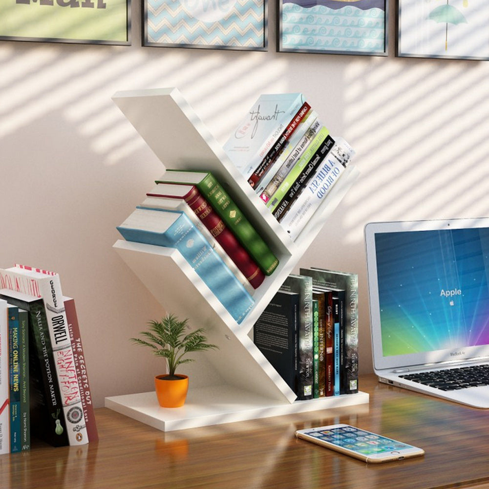 Small Desktop Bookcase Storage Shelf