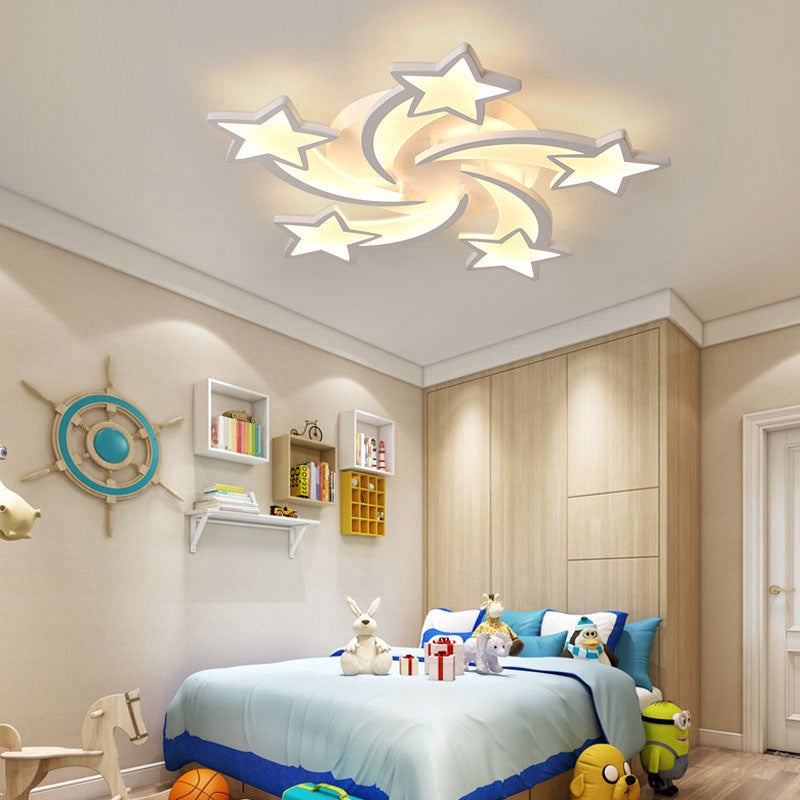 LED Ceiling Light Fixture with Star Lampshades