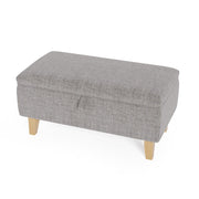 Storage Ottoman Linen Footrest Stool Bench Footstool Chair Pouffe Seat Storage Footstools & Benches Living and Home 