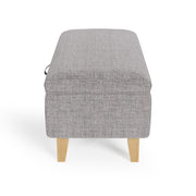 Storage Ottoman Linen Footrest Stool Bench Footstool Chair Pouffe Seat Storage Footstools & Benches Living and Home 