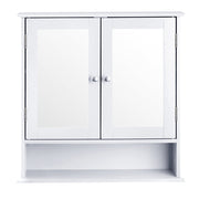 Bathroom Wall-Mounted Storage Cabinet with Double Mirror Doors Bathroom Cabinet Living and Home 