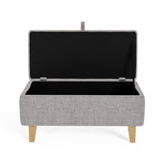 Storage Ottoman Linen Footrest Stool Bench Footstool Chair Pouffe Seat Storage Footstools & Benches Living and Home 