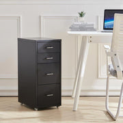 Office Filing Cabinet 3/4/5/6/8Drawers Metal White Chest Storage Unit Wheels Cabinet Living and Home 4 Drawers Black 