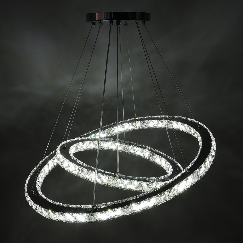 Ring-Shaped Crystal LED Pendant Lamp