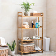 3/4/5 Tiers Wooden Rectangular Standing Storage Shelf