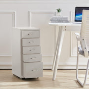 Office Filing Cabinet 3/4/5/6/8Drawers Metal White Chest Storage Unit Wheels Cabinet Living and Home 