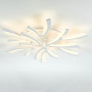 V Shaped Floral Modern Semi-Flush LED Ceiling Light Dimmable/Non-Dimmable Ceiling Lights Living and Home 