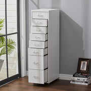 Office Filing Cabinet 3/4/5/6/8Drawers Metal White Chest Storage Unit Wheels Cabinet Living and Home 