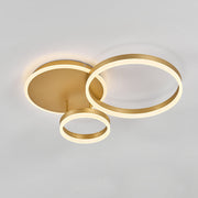 3/5 Circles LED Ceiling Light with Modern Gold FInish, Dimmable/Non-Dimmable Ceiling Lights Living and Home 