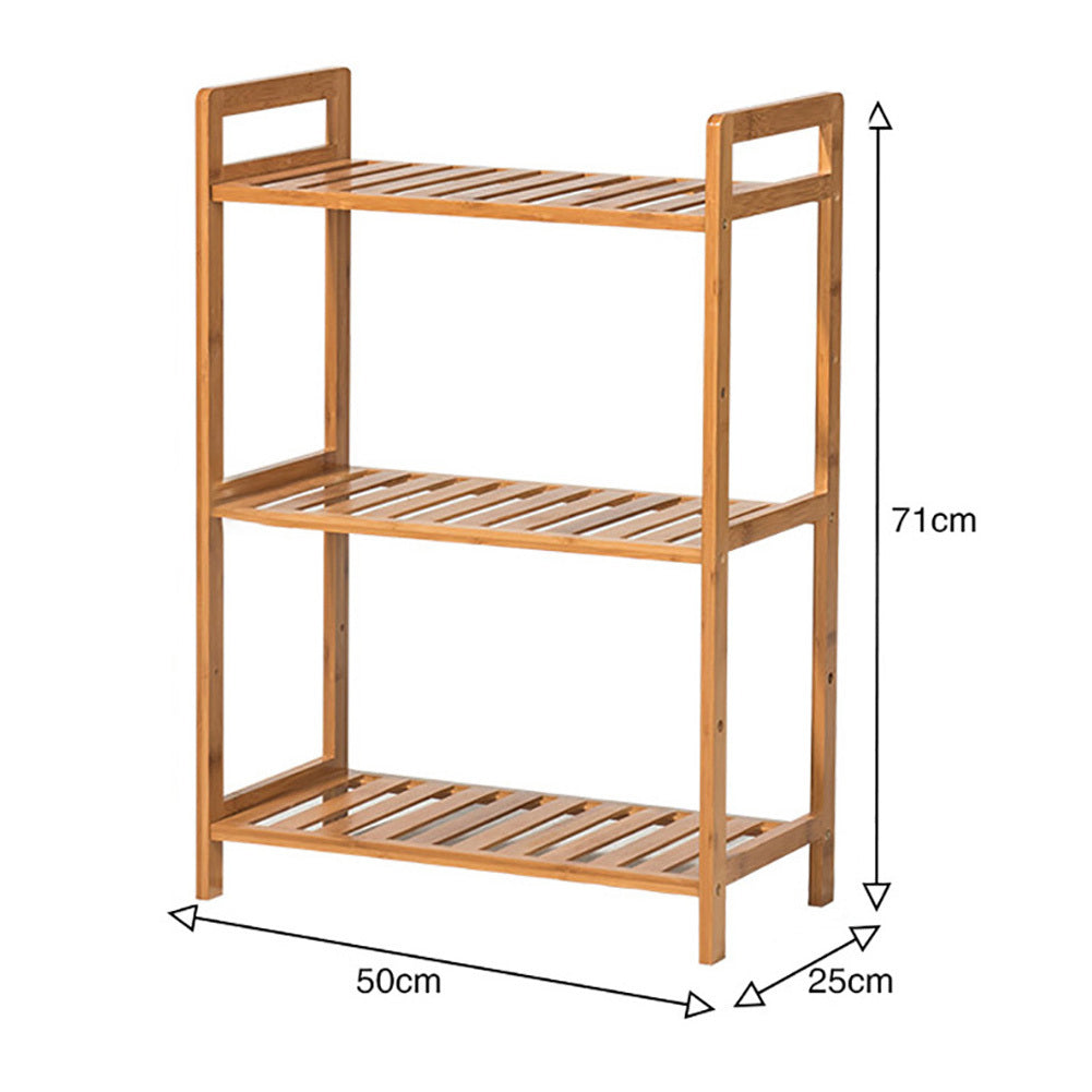 3/4/5 Tiers Wooden Rectangular Standing Storage Shelf