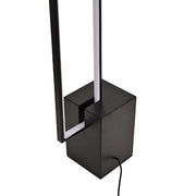 Metal Rectangular LED Floor Lamp with Black Base Floor Lamps Living and Home 