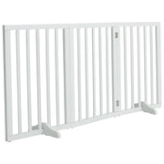 Folding Pet Gate Dog Fence Child Safety Indoor Durable Free Standing Wood Pet Gate Living and Home 