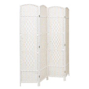 4/6 White Wooden Panels Folding Room Divider Partition Slat Privacy Screen Living Room Divider Living and Home 