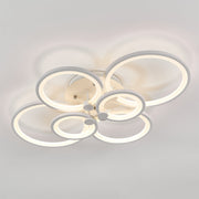 4/6/8 Rings Circle LED Semi-Flush Ceiling Light Dimmable/Non-Dimmable Ceiling Light Living and Home 