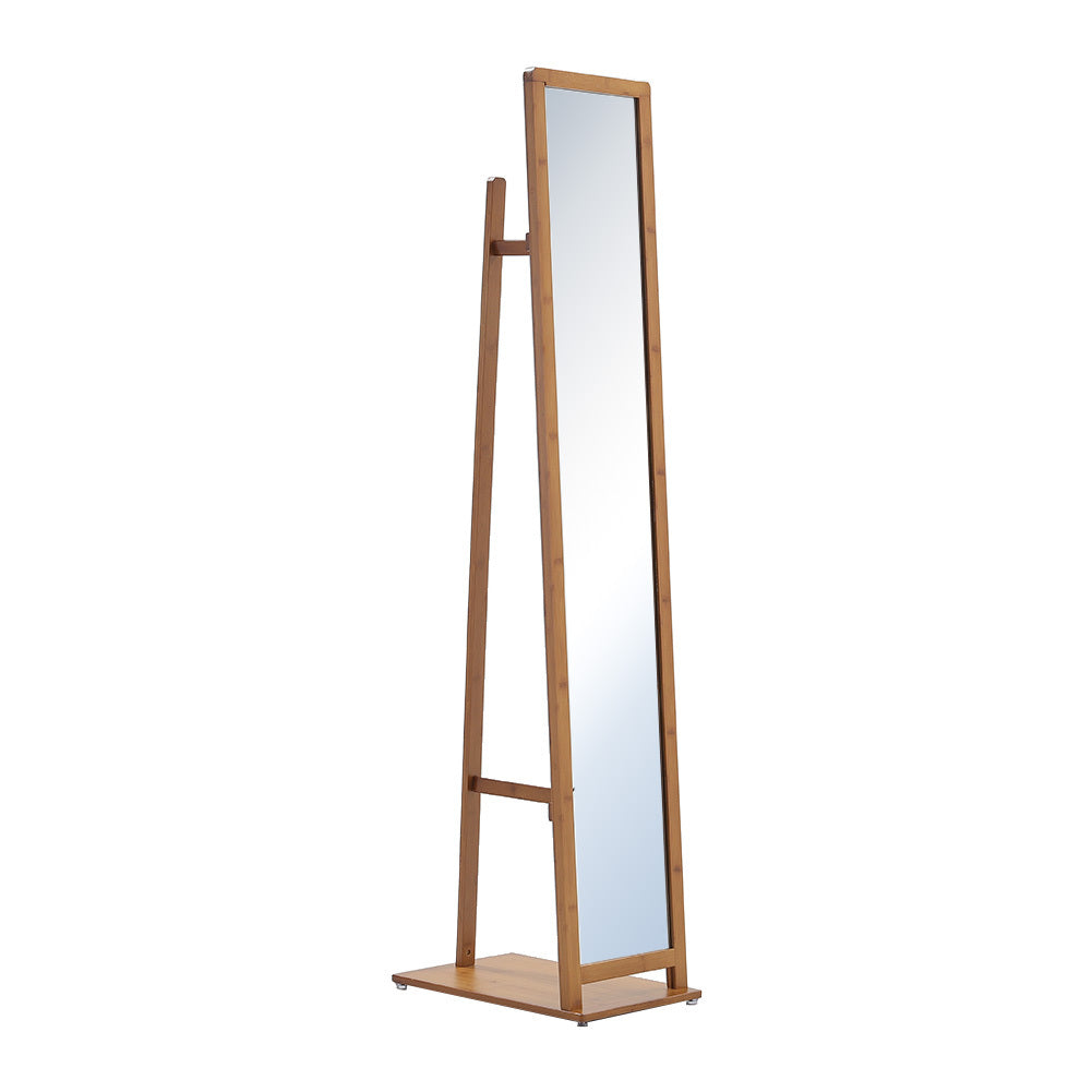 Free Standing Full Length Mirror with Clothes Rack