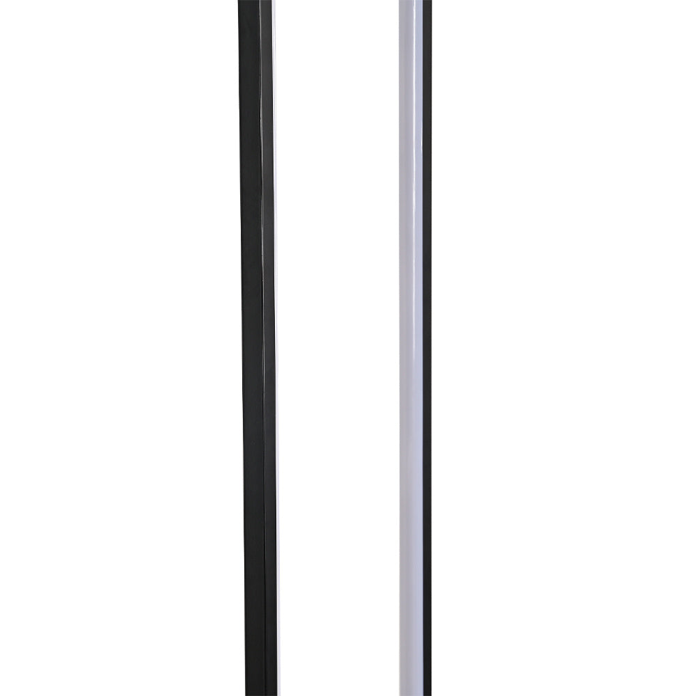 Metal Rectangular LED Floor Lamp with Black Base Floor Lamps Living and Home 