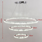 Pendant White LED Crystal Chandelier 2/3 Ring Design Ceiling Light Lighting Lamp-Non-Dimmable Pendant Living and Home 