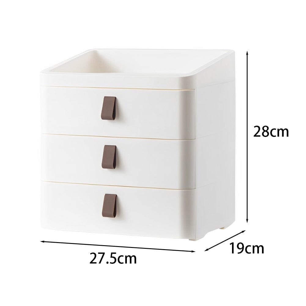 White Desktop Plastic Drawer Storage Organizer Storage Drawers Living and Home 