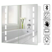 Rectangle Double Door LED Bathroom Mirror Cabinet Bathroom Mirror Cabinets Living and Home 