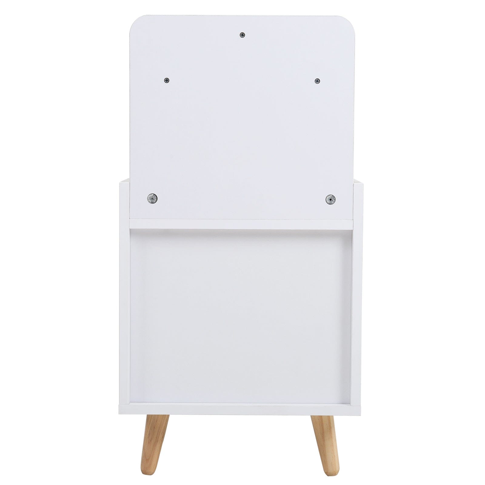 White Wooden Bedside Table with Wooden Legs and Drawers Cabinets Living and Home 