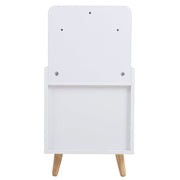 White Wooden Bedside Table with Wooden Legs and Drawers Cabinets Living and Home 