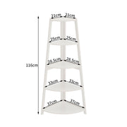 5 Tier Corner Shelf Storage Display White Shelves & Racks Living and Home 1 # 