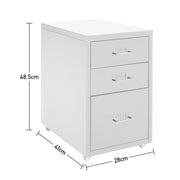 Office Filing Cabinet 3/4/5/6/8Drawers Metal White Chest Storage Unit Wheels Cabinet Living and Home 