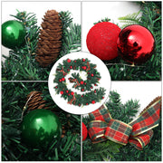 2.7m Christmas Garland with Lights Fireplace Mantel Door Stair Window Decorations Wreaths & Garlands Living and Home 