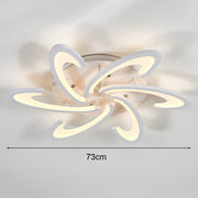 73cm Dia. Modern LED Ceiling Light Acrylic Petal Pendant Lights Ceiling Light Living and Home 