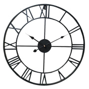 40CM Open Face Roman Numeral Wall Clock Wallclock Living and Home Black 