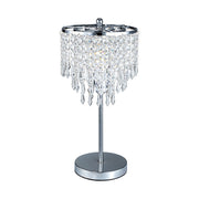 Elegant Bedside Table Lamp with 3 Layered Crystal Drops Bedside Light Living and Home 