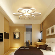 Floral 6 Rings Modern LED Ceiling Light Dimmable with Remote Control Ceiling Light Living and Home W 58 x L 58 cm 