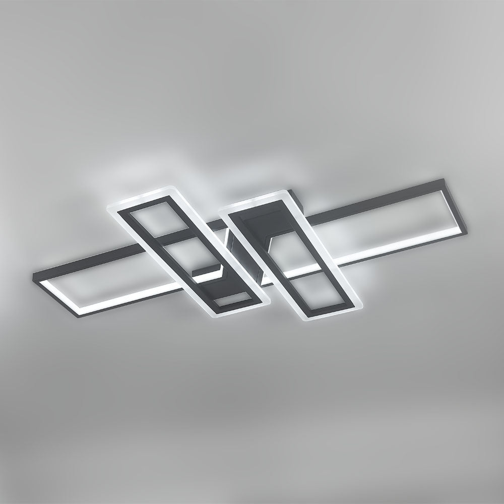 Geometric Black Frame LED Ceiling Light, LG1104