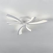 V Shaped Floral Modern Semi-Flush LED Ceiling Light Dimmable/Non-Dimmable Ceiling Lights Living and Home 